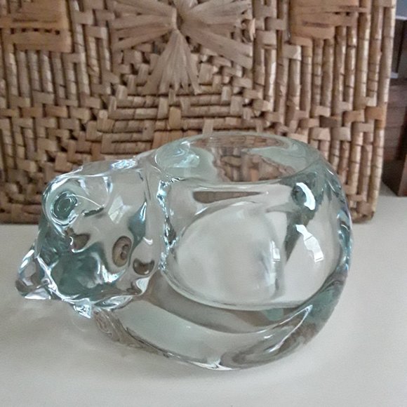 Sleeping Cat Glass Candle Holder - Picture 2 of 5